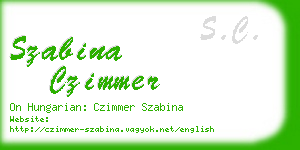 szabina czimmer business card